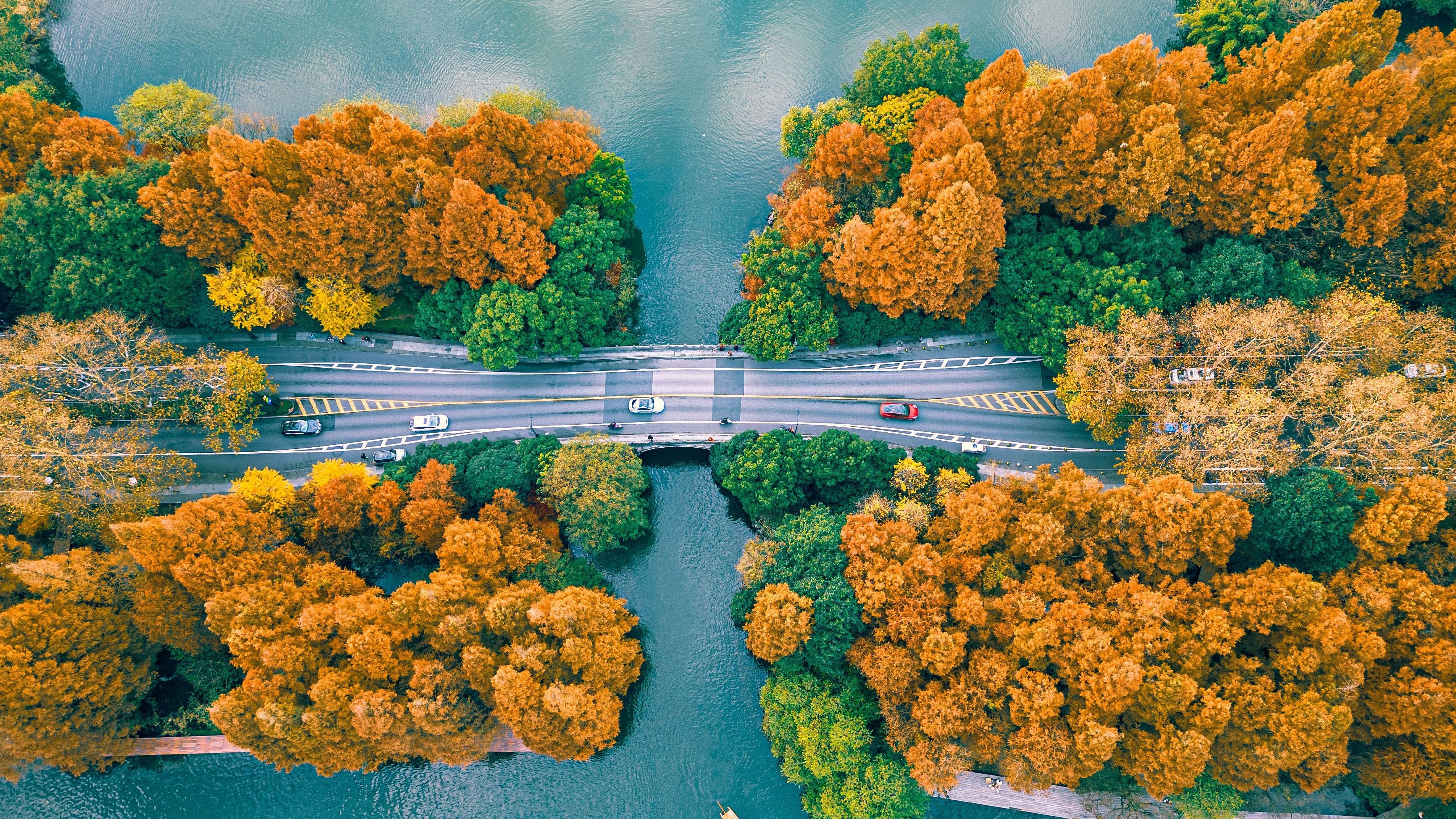 Eine futuristisch anmutende Brücke