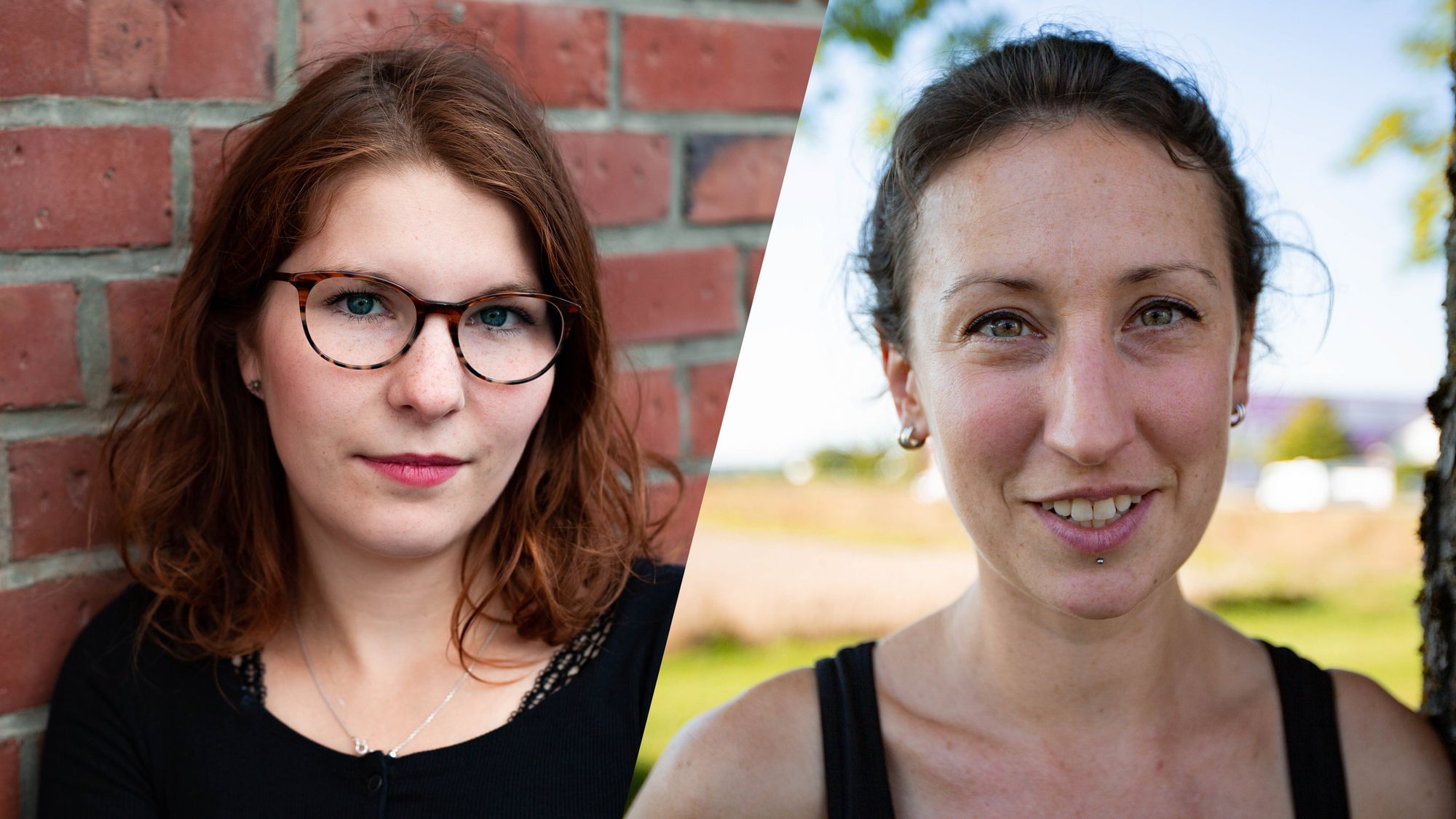 Wir sehen links die Autorin des Textes und rechts die Sventja Franzen