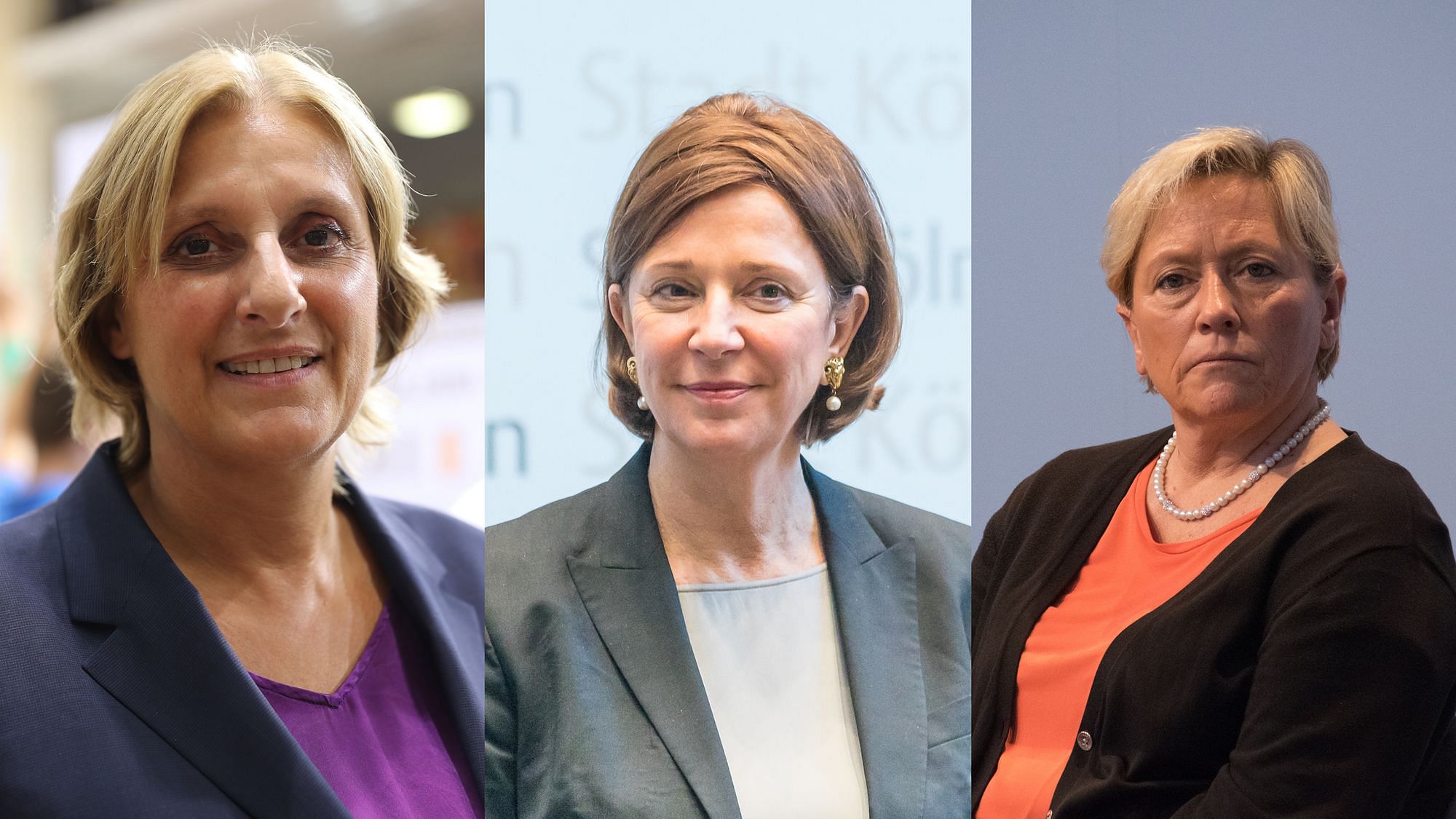 Porträts von Britta Ernst, Yvonne Gebauer und Susanne Eisenmann

