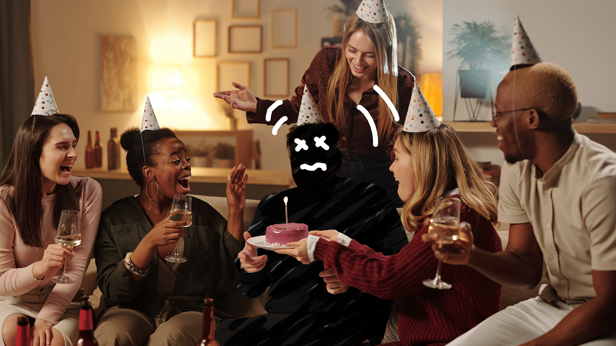 Geburtstagsfeier mit Freunden