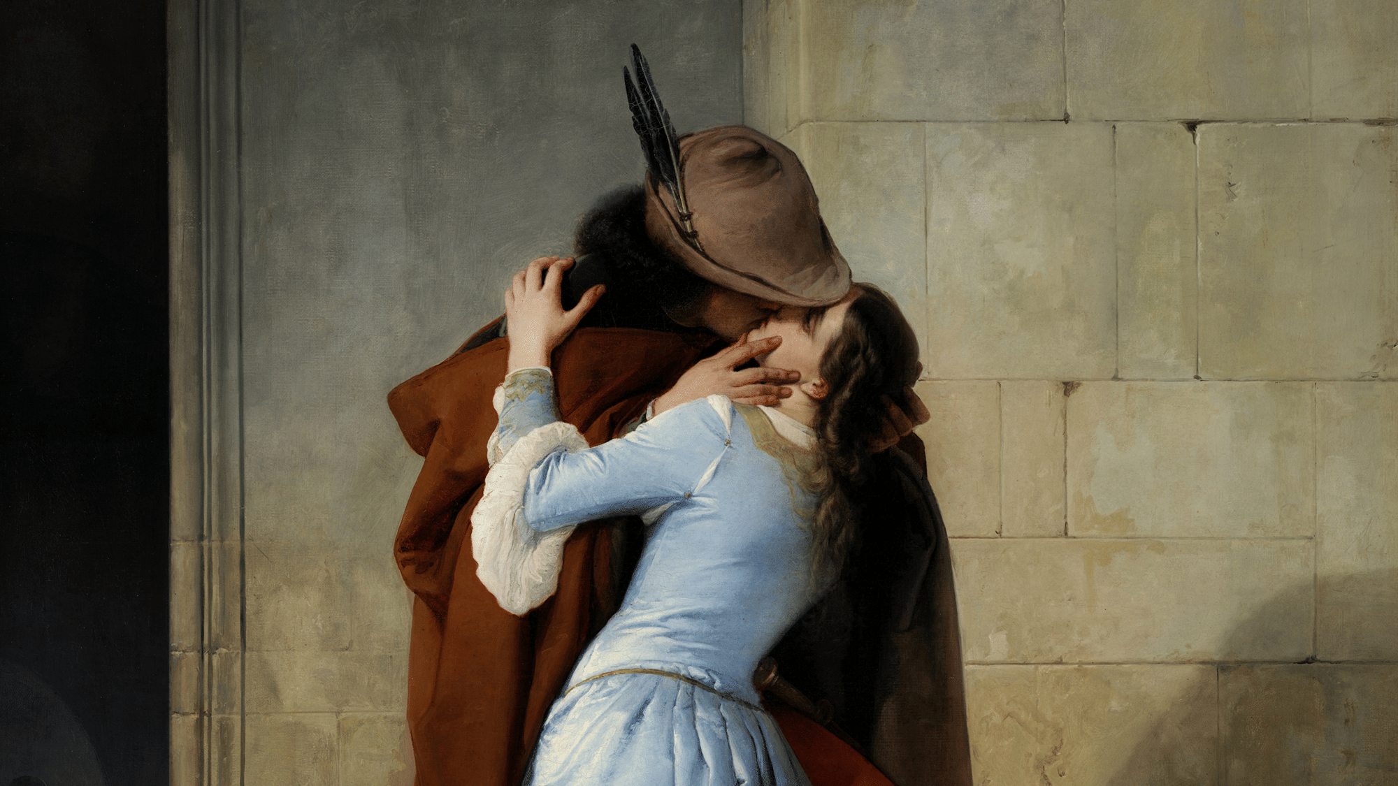 Küssendes Paar, Gemälde „Il Bacio“ von Francesco Hayez