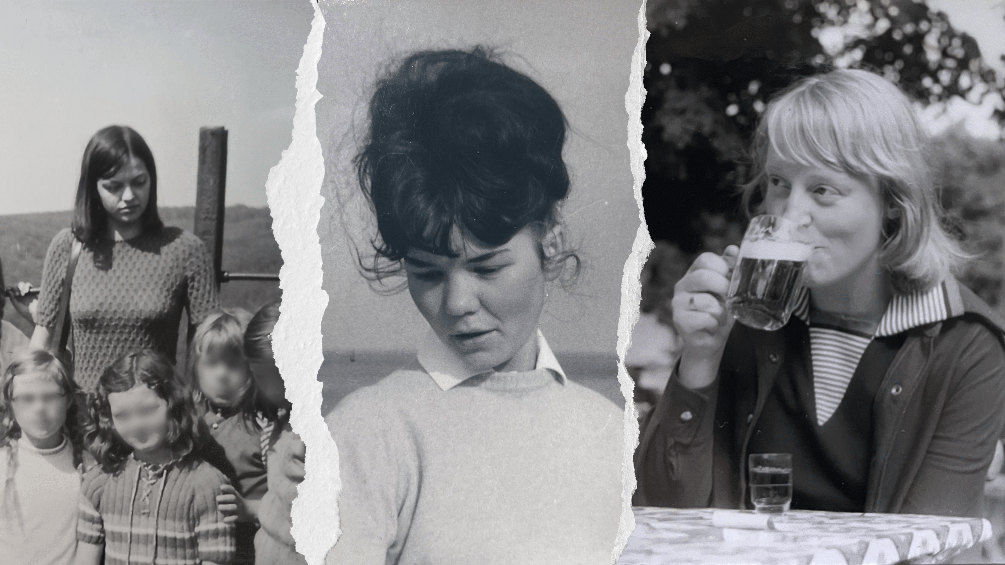 Collage: Schwarz-weiß Bildern von den drei Frauen, über die im Text berichtet wird.