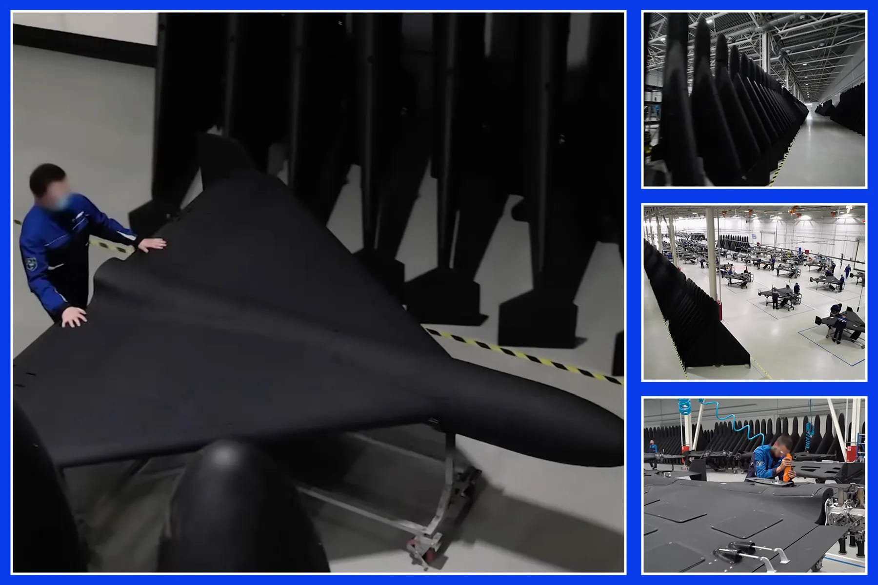 Man sieht mehrere Fotos von Kampfjets.