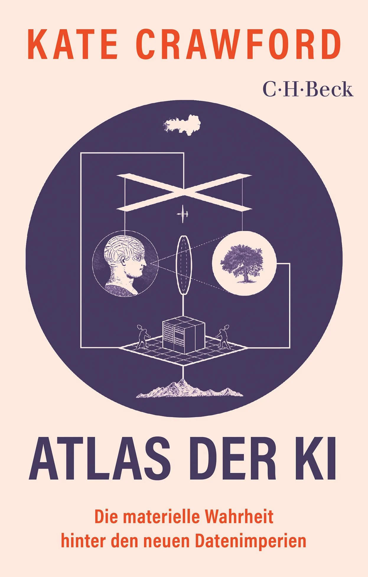Buchumschlag von Kate Crawfords "Atlas der KI"