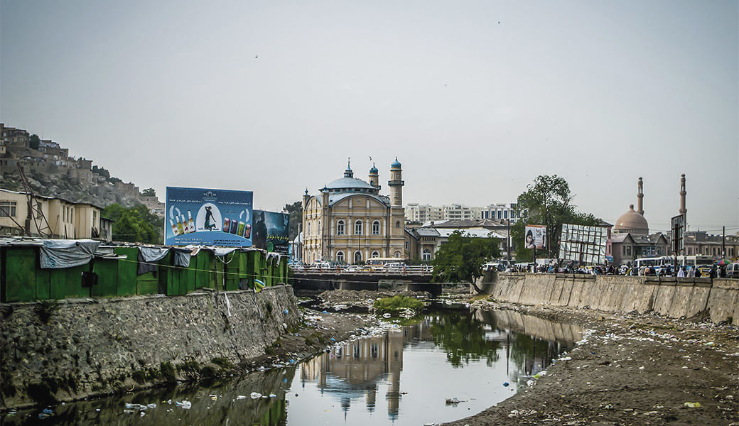Fluss am Rand von Kabul
