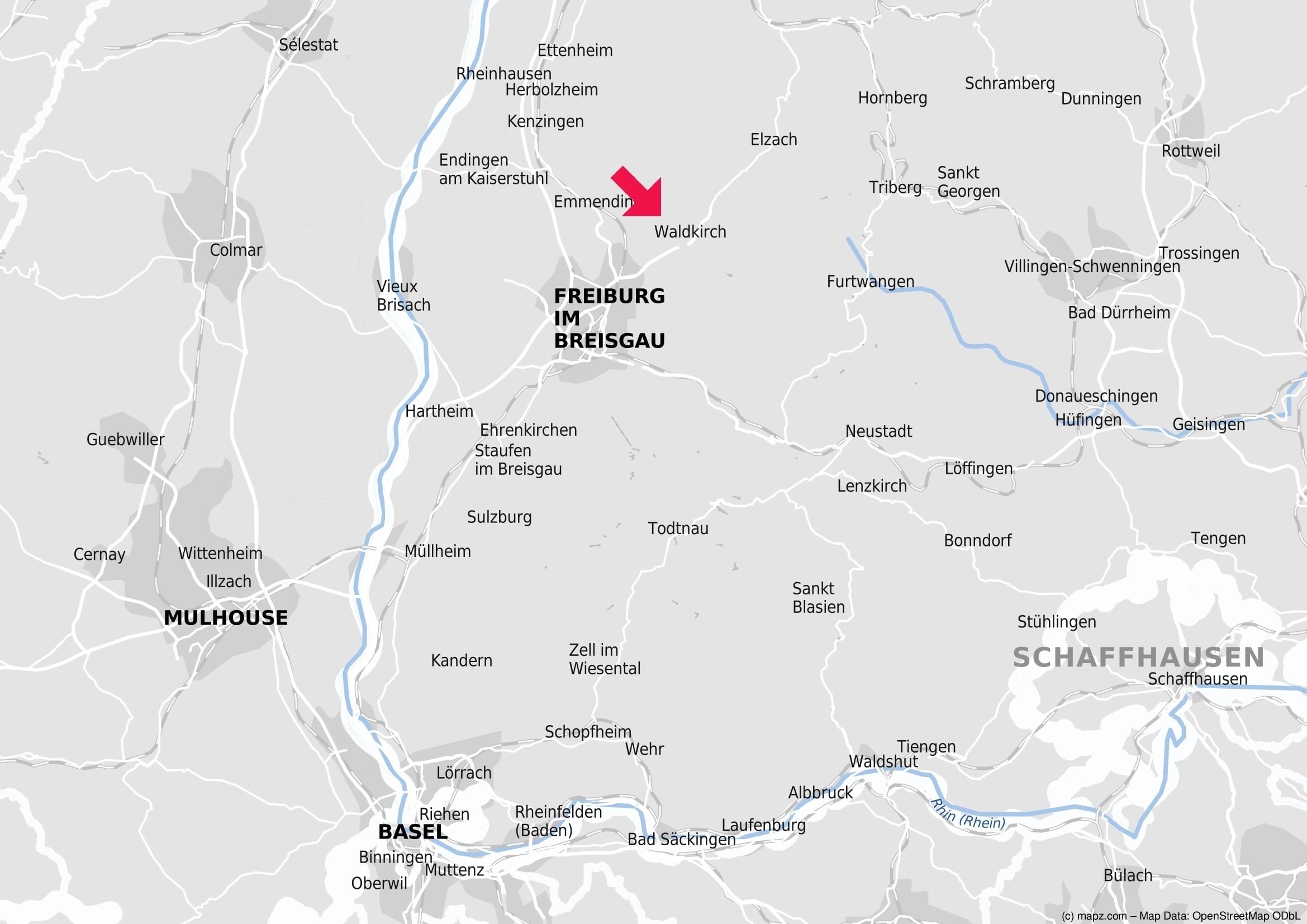 Waldkirch im Breisgau, 21.141 Einwohner