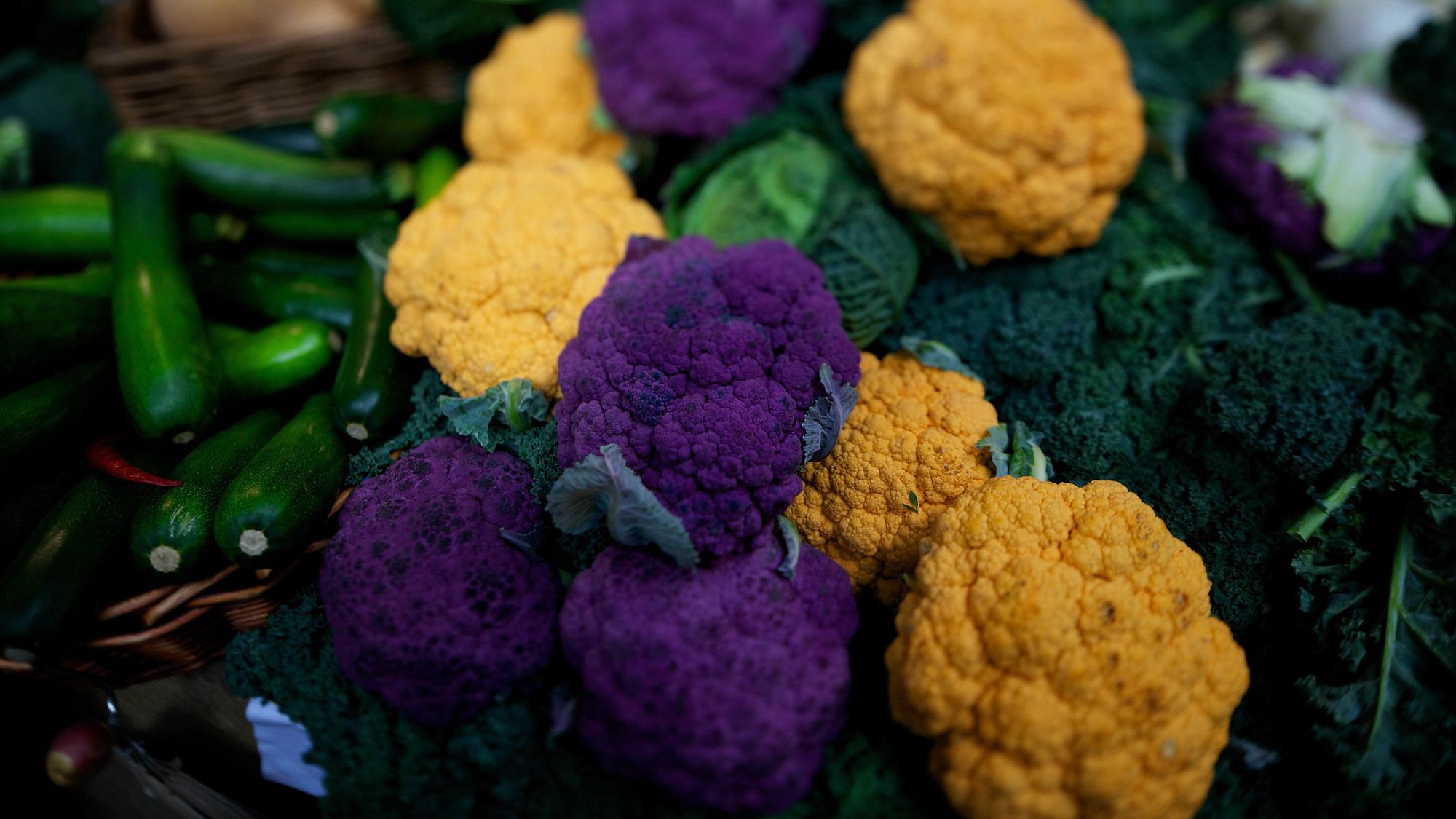 Hier war keine künstliche Farbe am Werk: Dieser Blumenkohl gehört so.