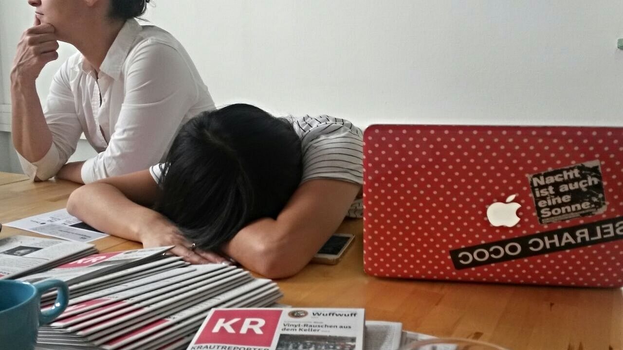 Thanh macht zwei Minuten Powernapping