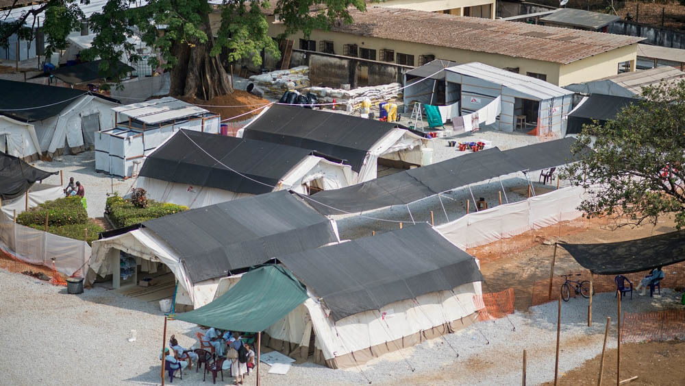 Ein MSF-Behandlungszentrum in Donka, Guinea.