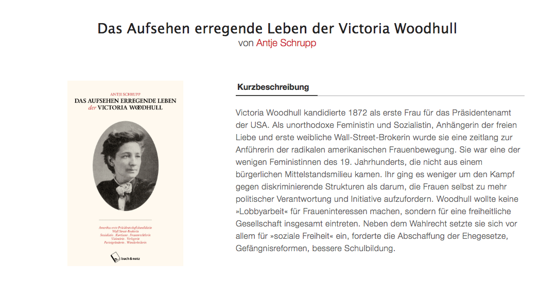 "Das Aufsehen erregende Leben der Victoria Woodhull" kostenlos online lesen
