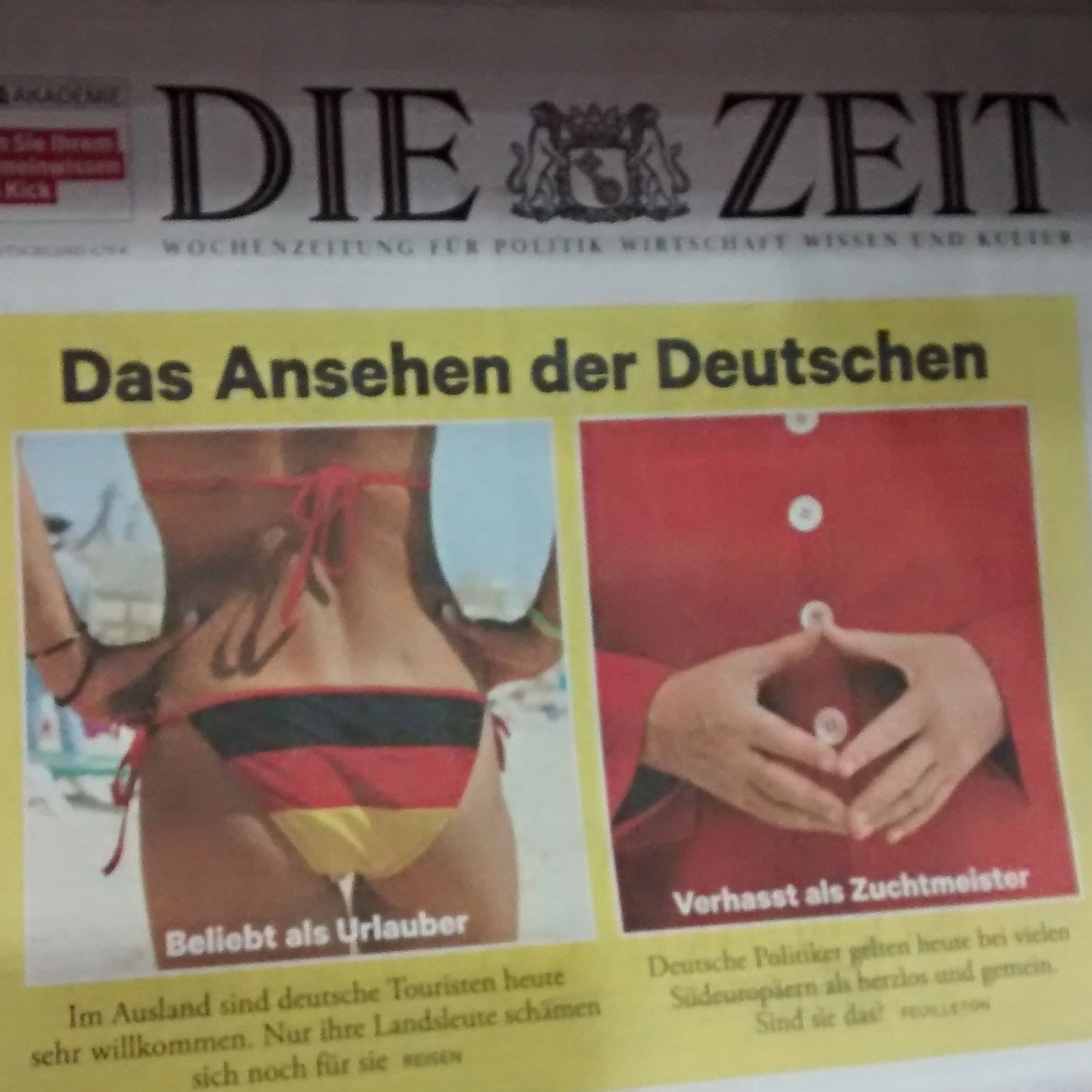 Tassos: "Dies ist keine lustige Titelseite einer Zeitung, denke ich."