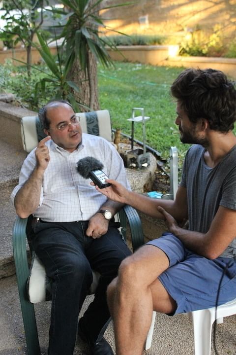 Ahmad Tibi vor seiner Wohnungstür in Ostjerusalem.