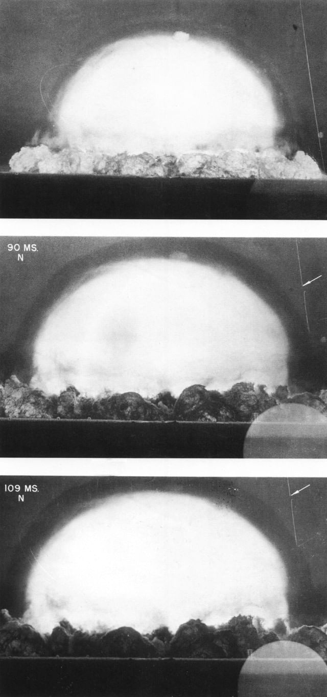 Am 16. Juli 1945 testeten die USA unter dem Namen "Trinity Test" zum ersten Mal eine Atombombe.