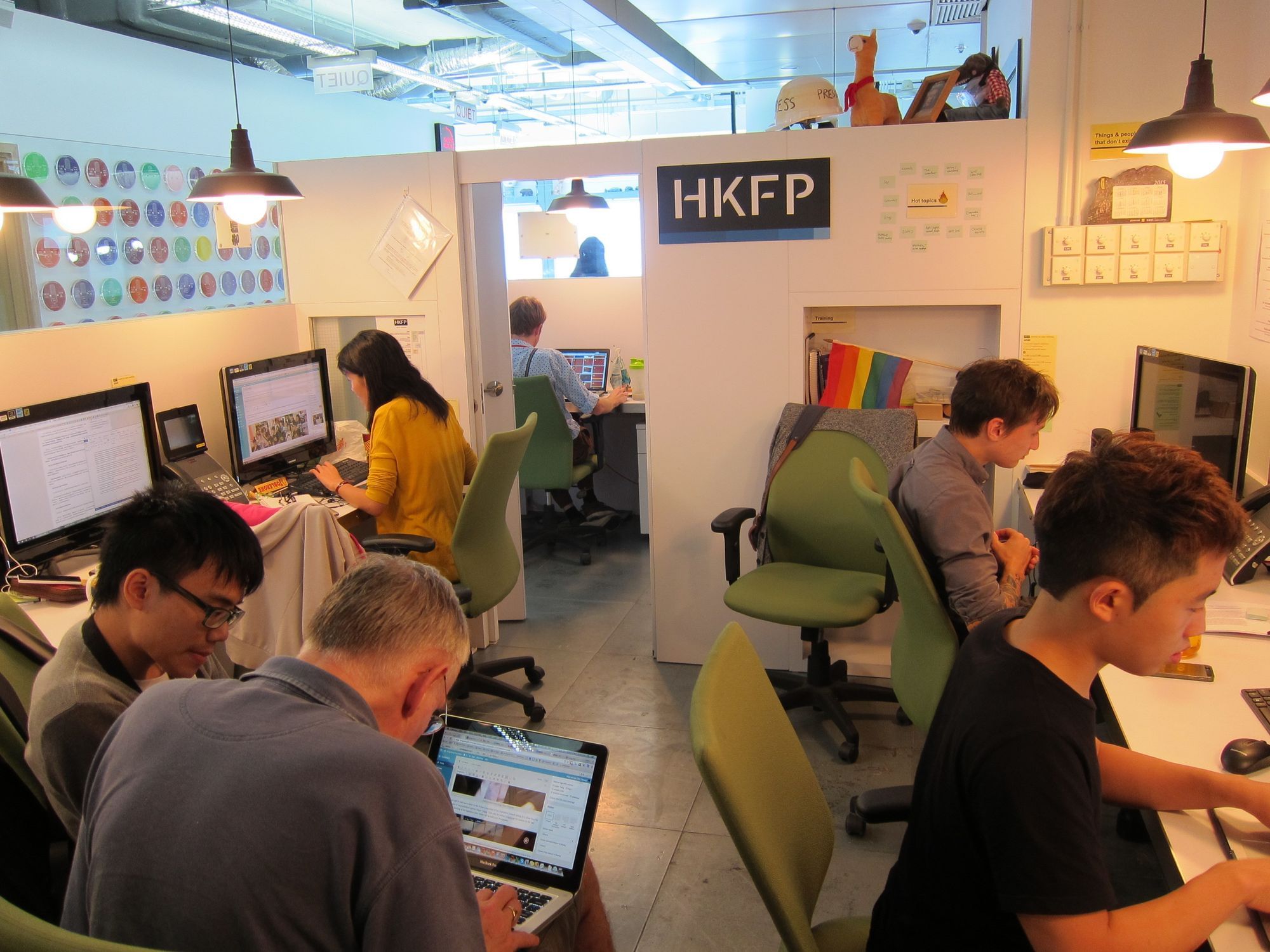 Redaktionsraum von Hong Kong Free Press