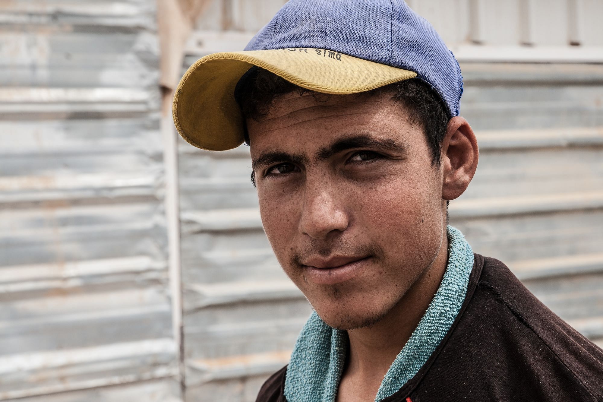 Dieser Syrer betreibt einen Schubkarrendienst in dem jordanischen Flüchtlingslager Zaatari.