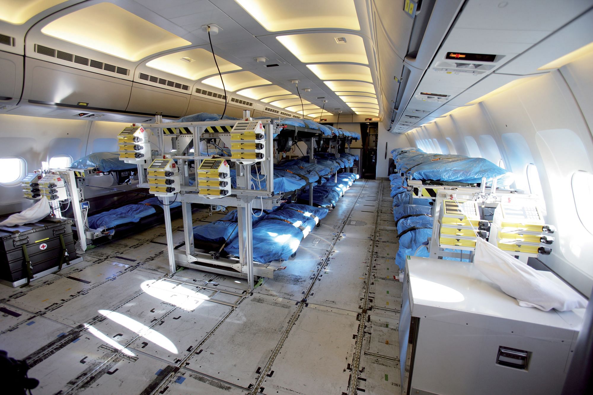 Blick in den MedEvac-Airbus der Bundeswehr
