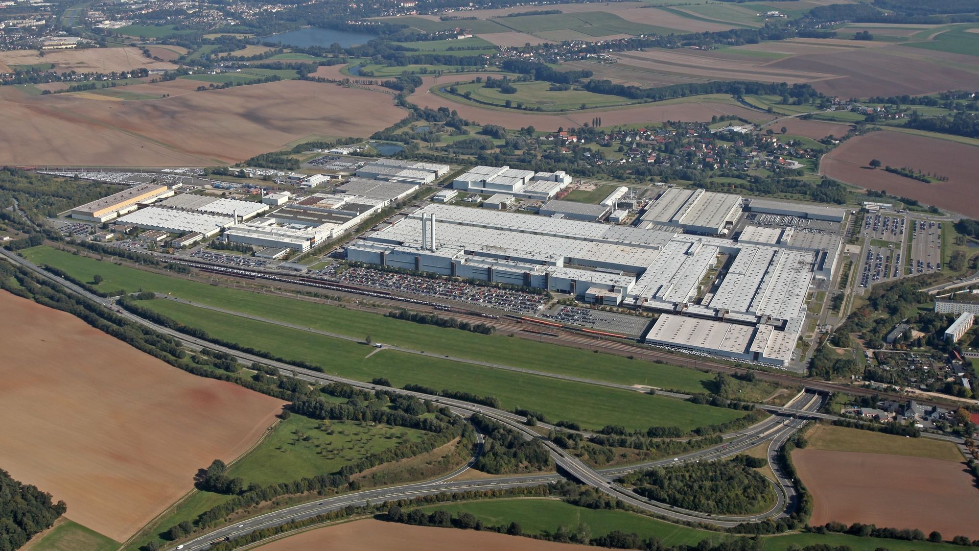 Das VW-Werk in Zwickau – fast so groß wie Monaco.