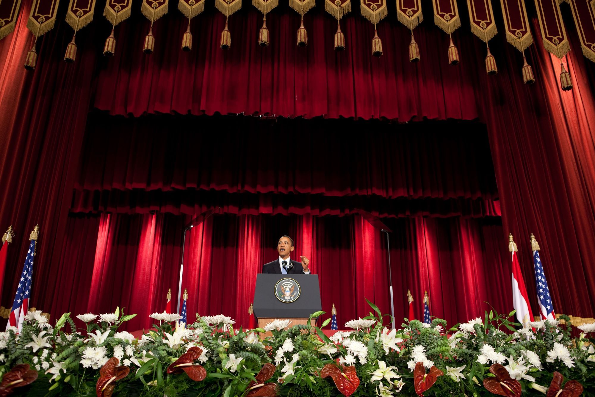 US-Präsident Barack Obama verspricht 2009 an der Kairoer Universität einen Neuanfang in den Beziehungen zur arabischen Welt.