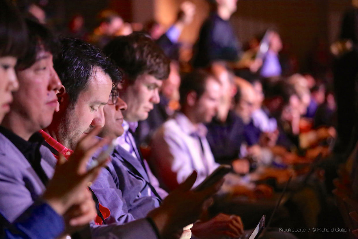 Journalisten beim Apple-Event in Cupertino