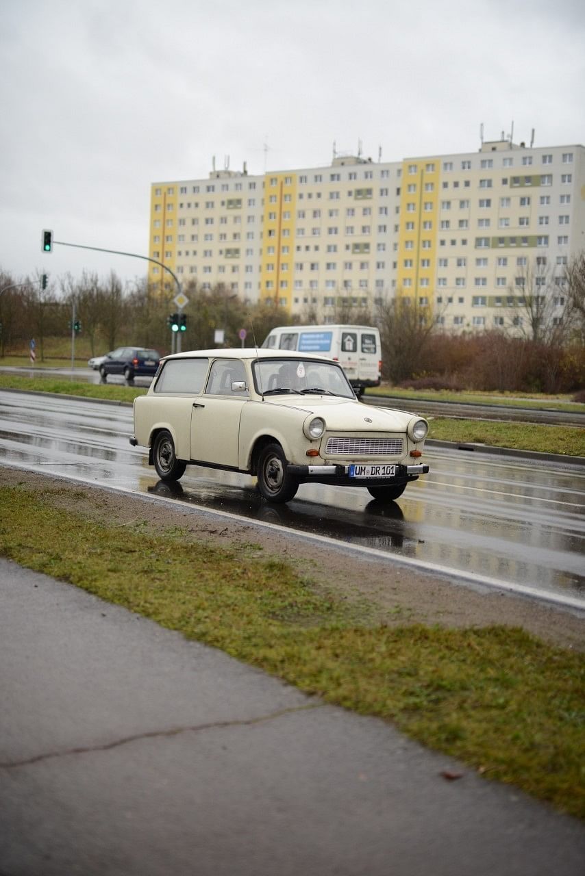 Tagespensum im Trabant.