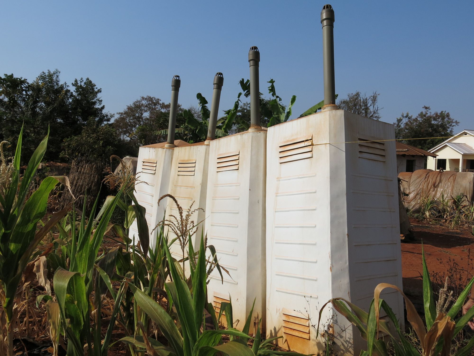 Die Plastiktoilettenhäuschen wurden seit sieben Jahren nicht erneuert.