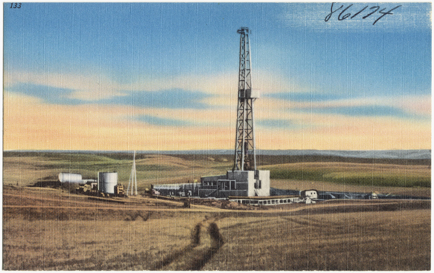 Ein Ölbohrturm in North Dakota, USA. Der Bundesstaat ist heute wieder Zentrum des Fracking-Booms.