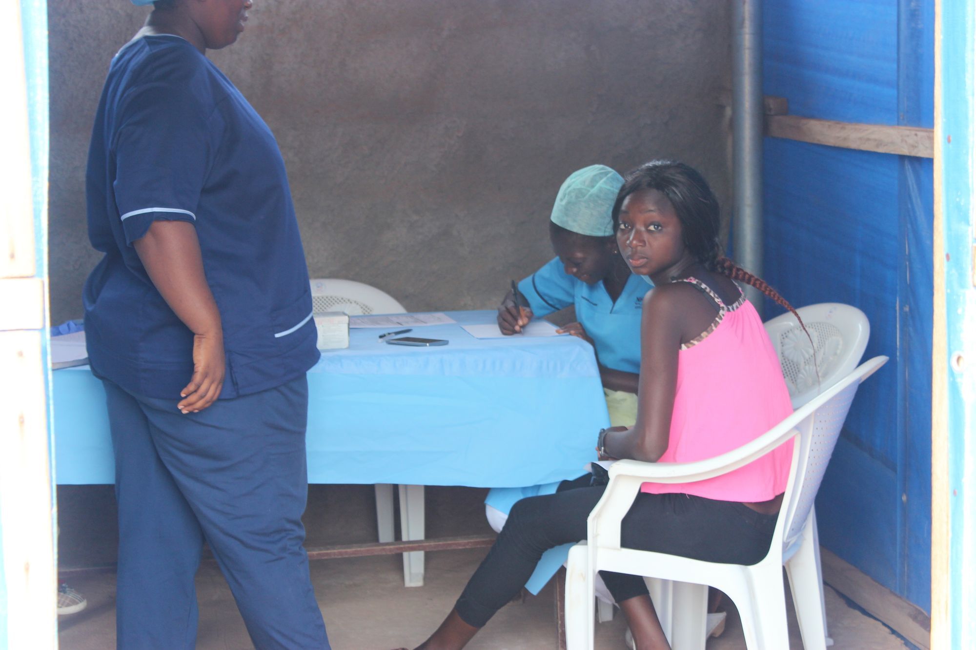 Ein Pieks und kurz warten.