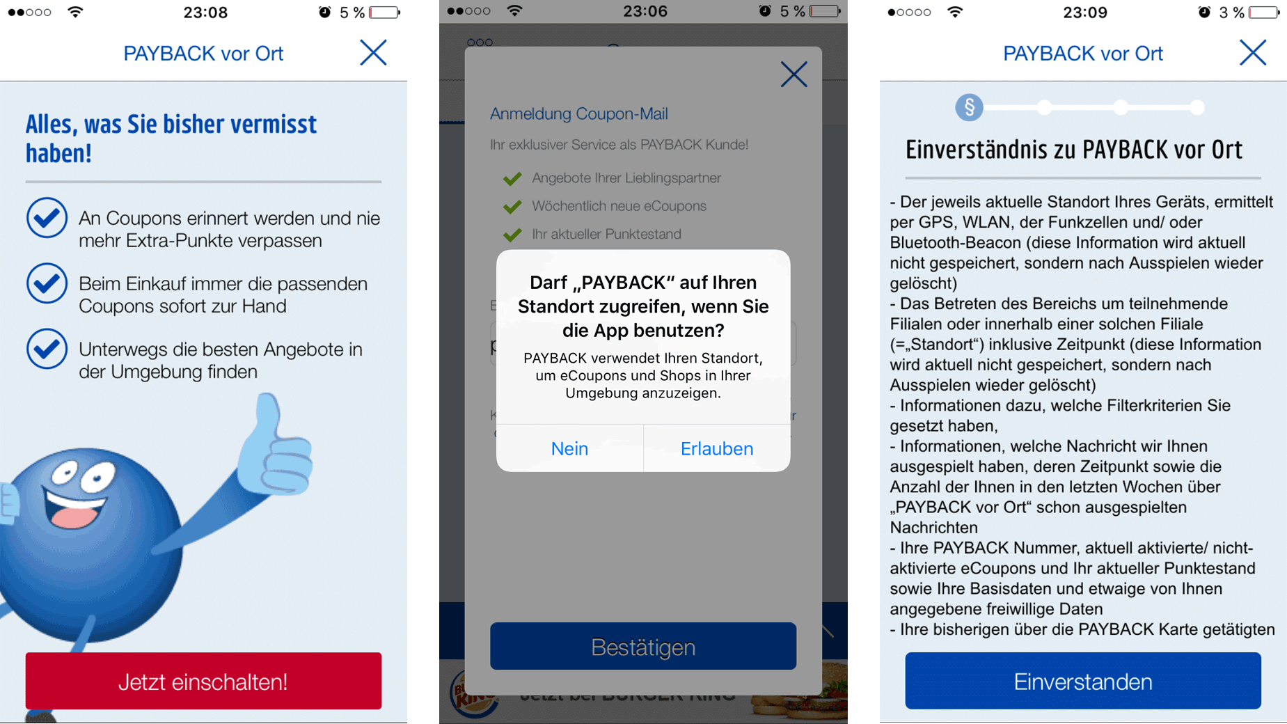 Alles nur zu Ihrem Vorteil? Payback will App-Nutzer lokalisieren.