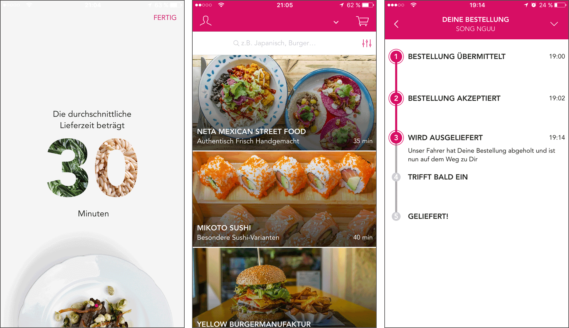Aussuchen, online bezahlen, abwarten: Für die hungrigen Kunden funktioniert Foodora denkbar einfach.