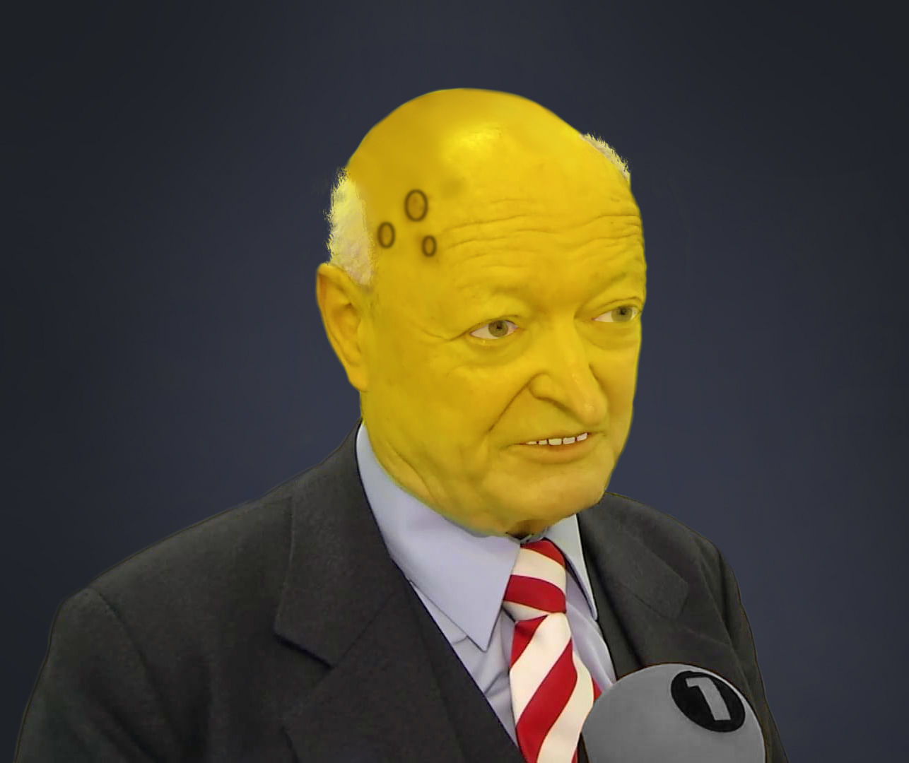 Als Kommentar zum Wahlkampf hat Alexander Wurnig (Cousin des Autors) die Porträtfotos der Kandidaten zu Figuren aus der Popkultur verfremdet. Hier: Andreas Khol von der ÖVP als Mr.Burns von den Simpsons.