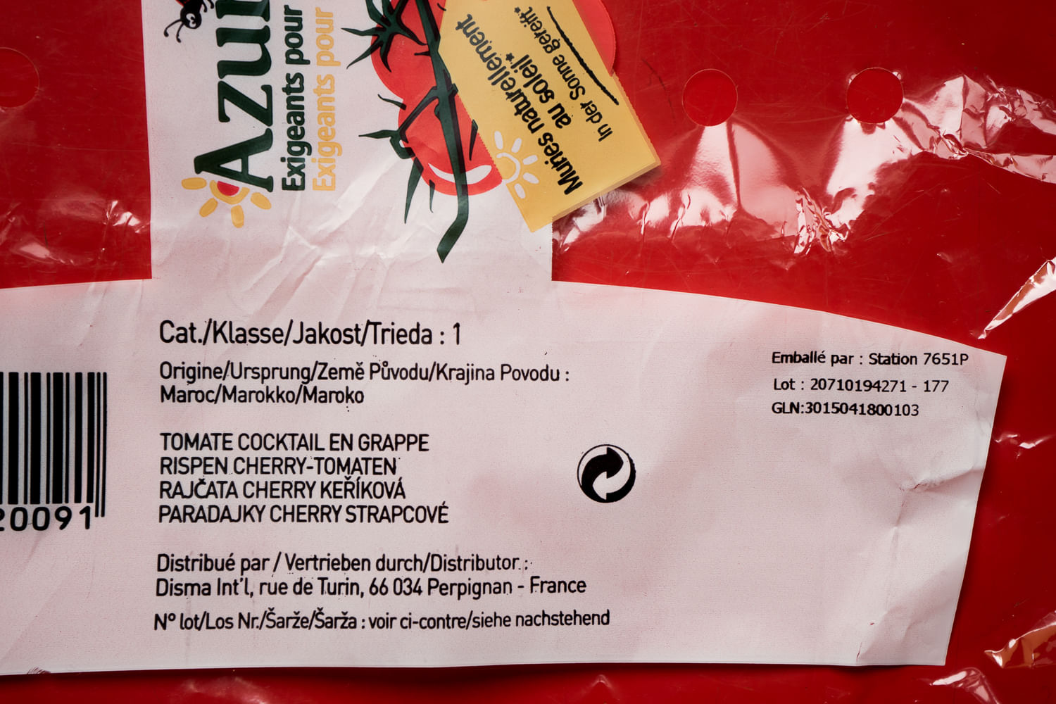 Auf der Verpackung wird als Herkunftsland der Tomaten "Marokko" angegeben - geerntet wurden sie aber in der Westsahara.