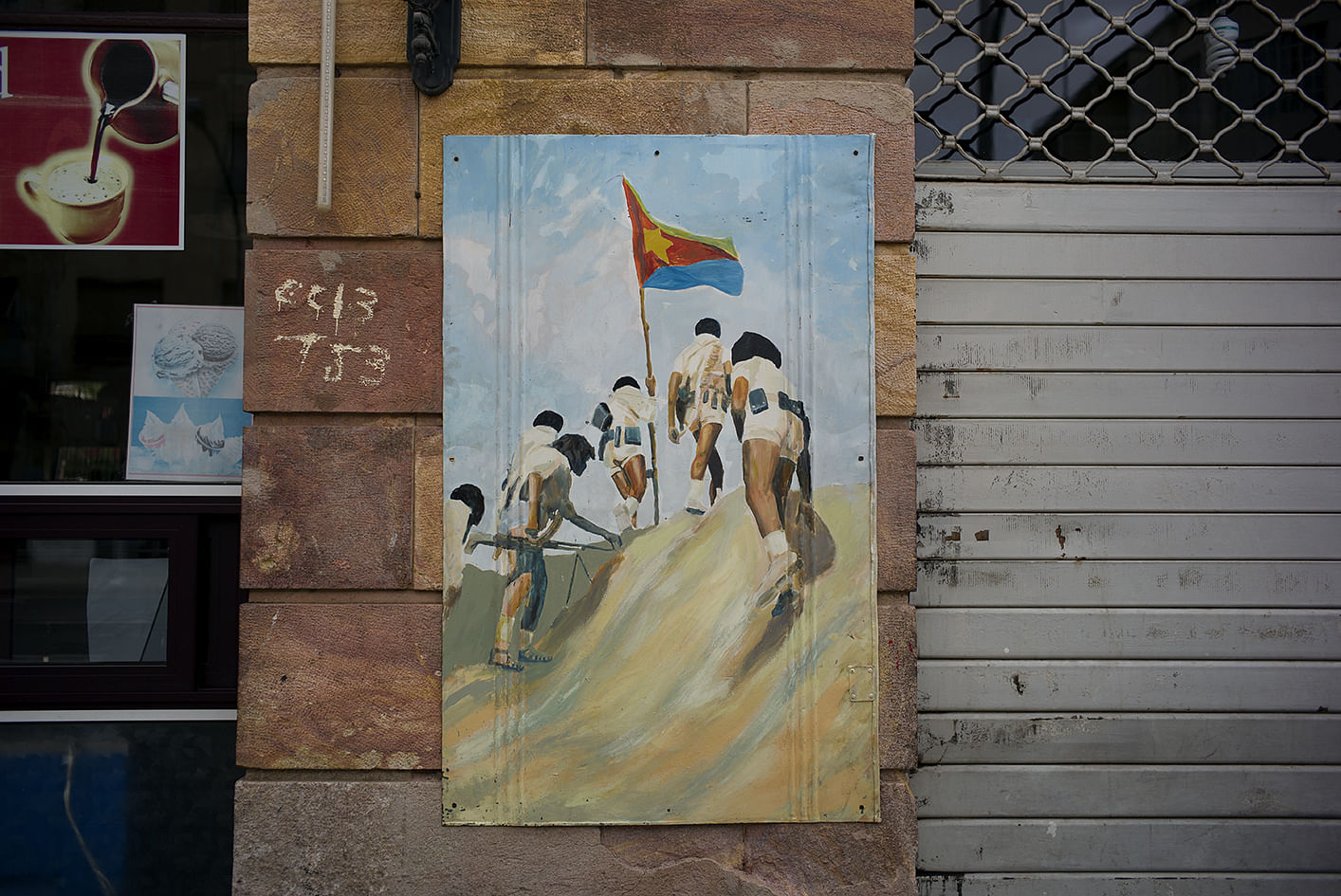 Es gibt nur wenige Gemälde im Stadtbild von Asmara, die an den Krieg erinnern.