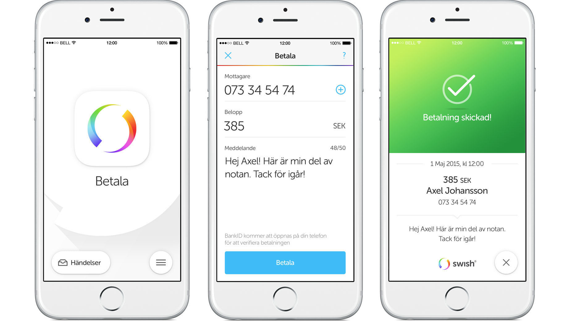 App öffnen, Betrag eingeben, an Freunde senden: Für viele Schweden ist das App-Bezahlen ganz normal.