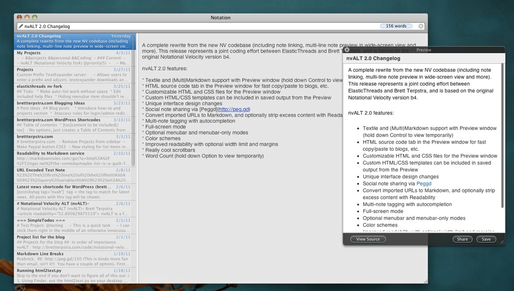 Die Software nvALT ist ein einfaches, aber extrem effektives Open-Source-Notizprogramm.