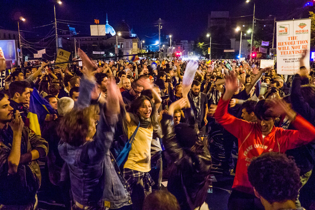 "Rettet Rosia Montana"-Demonstration in Bukarest.