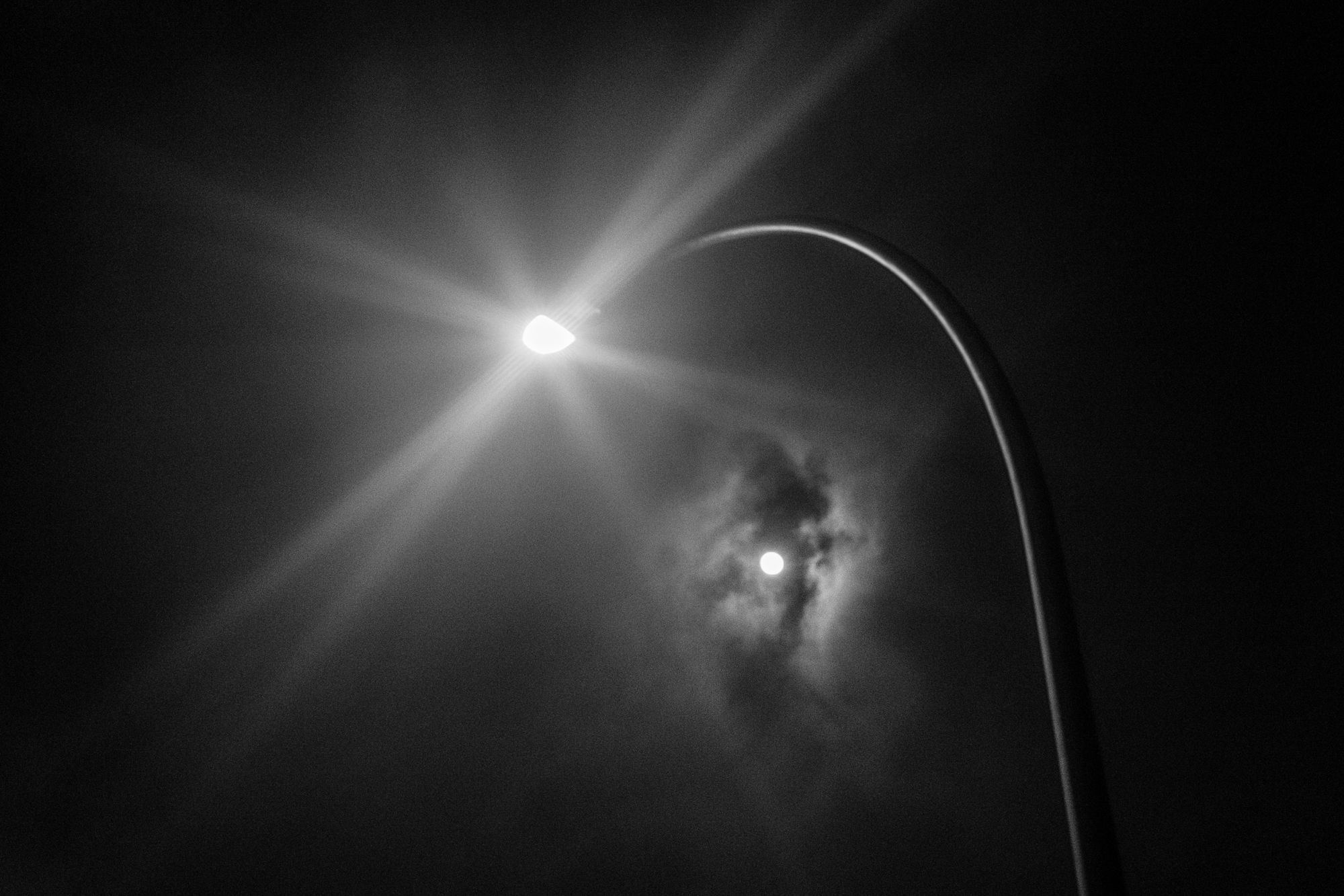 Laterne und Mond.