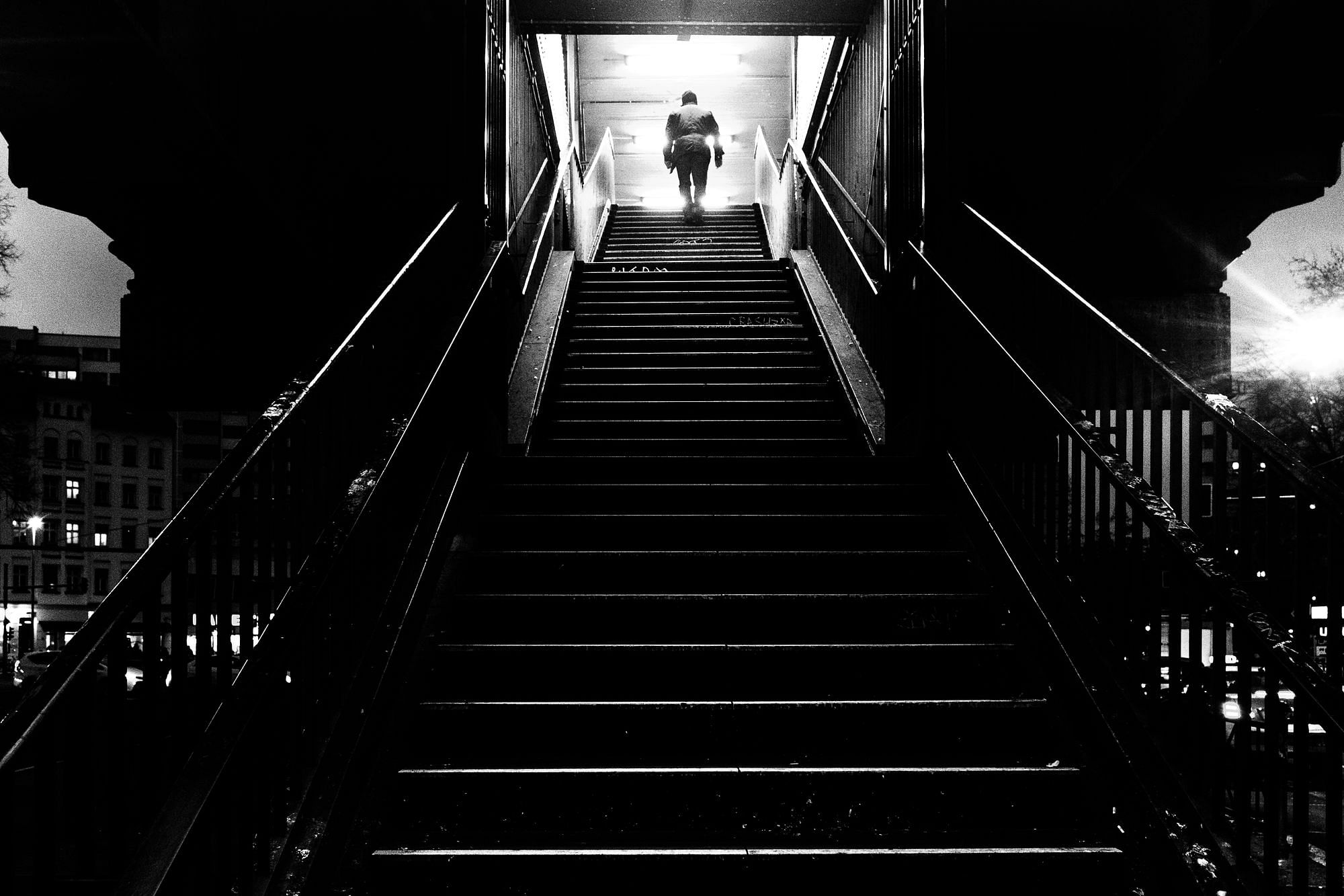 Treppenaufgang am Kottbusser Tor.