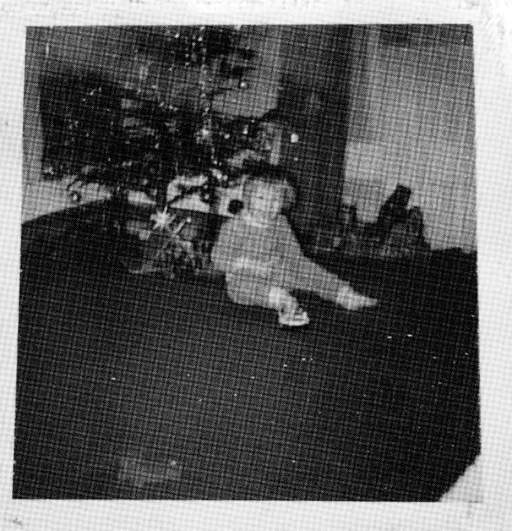 Achim Schmid an Weihnachten. Jahr unbekannt.