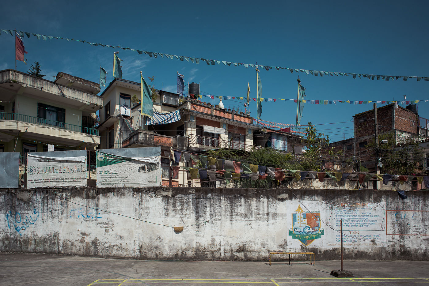 Ein Hinterhof in Bodnath, dem Vorort in Kathmandu, in dem die meisten tibetischen Flüchtlinge leben.
