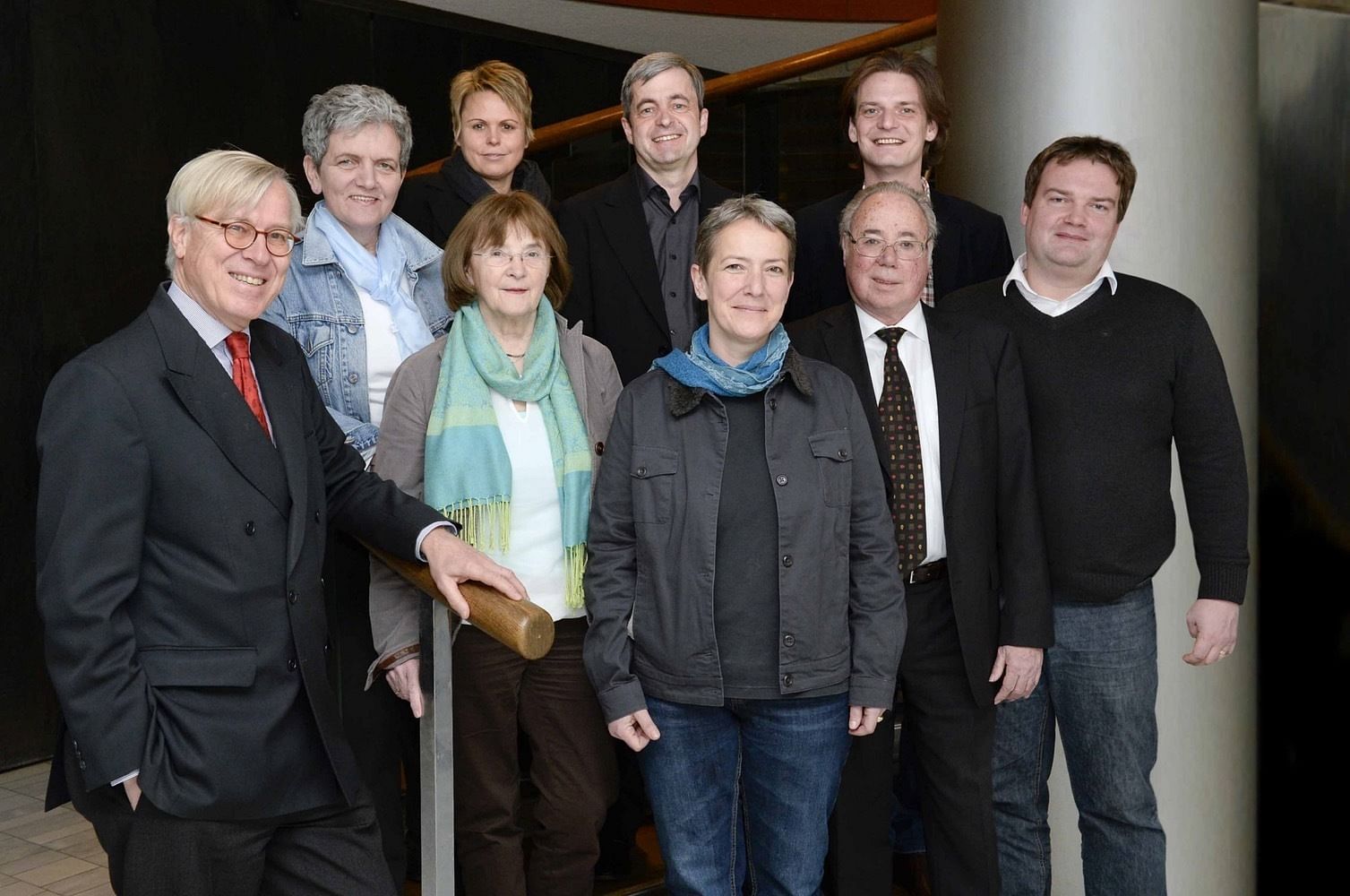 Der ARD-Programmbeirat, oben, von links: Paul Siebertz, Geesken Wörmann, Judith von Witzleben-Sadowsky, Walter Spieß, Markus Weber; unten: Marliese Klees, Susan Ella-Mittrenga, Monsignore Stephan Wahl, Stefan Gebhardt
