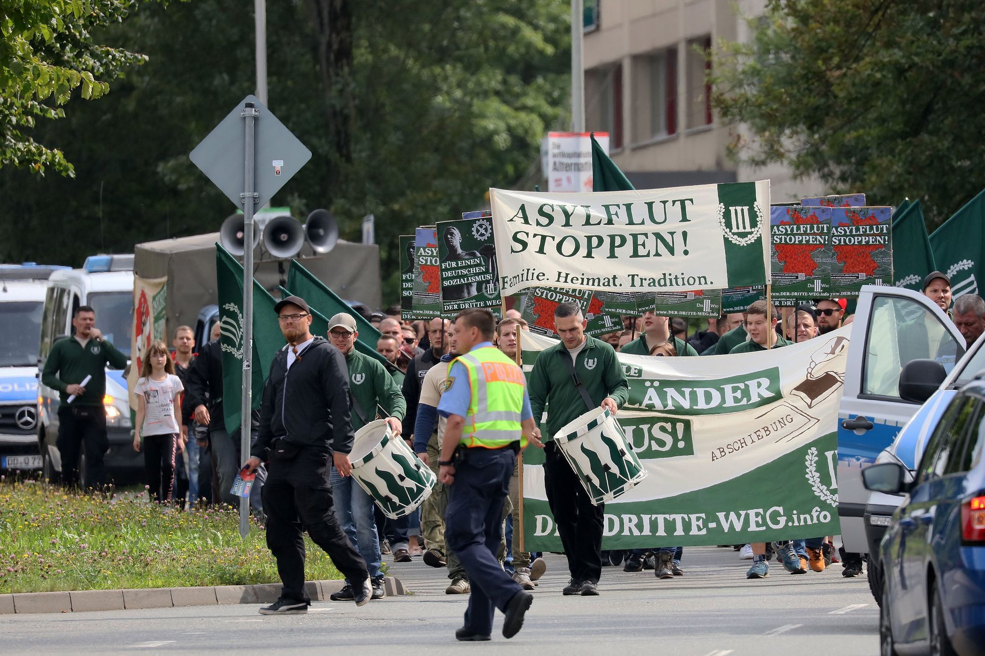 Die Neonazi-Partei III. Weg marschierte im September durch Zwickau.