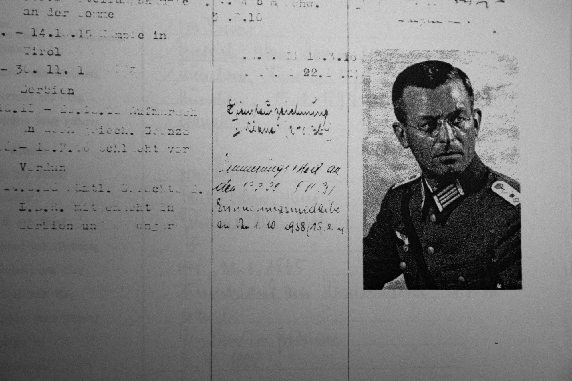 Ein Bild von Friedrich von Lossow in den Dokumenten, die Fuhrmann zusammengetragen hat.