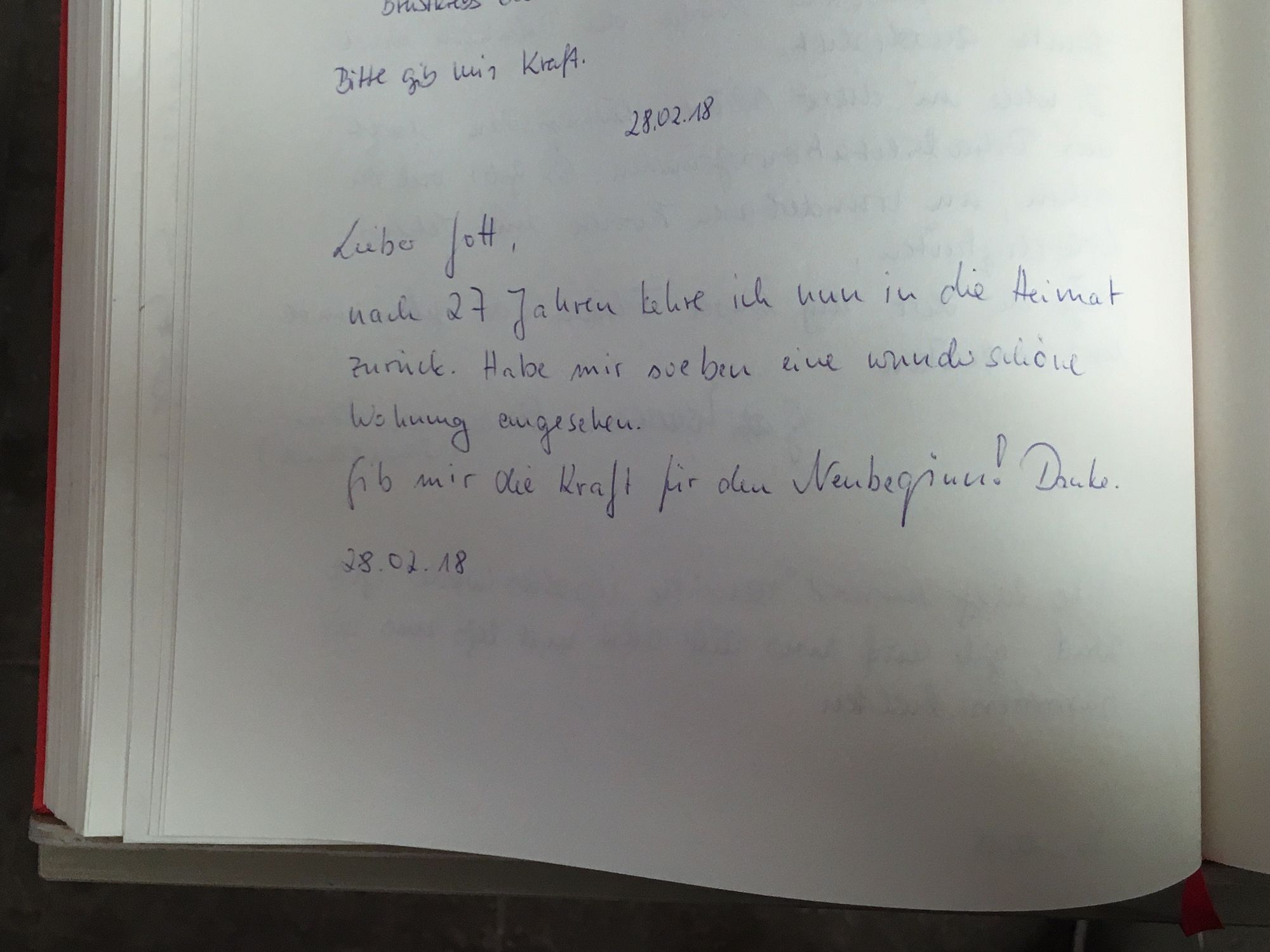 Um in Heiligenstadt dem Thema „Rückkehr” zu begegnen, muss man gar nicht groß suchen – es genügt schon, wenn man in St. Martin das Gästebuch aufschlägt.