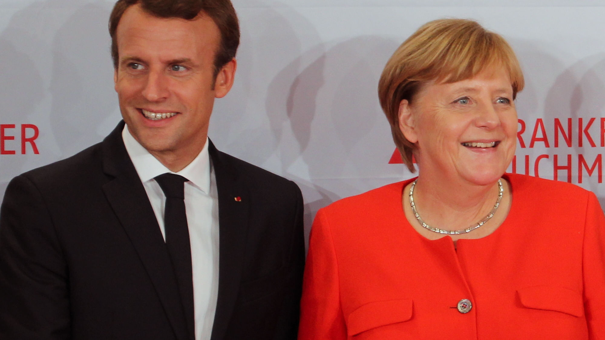 Macron und Merkel 2017 auf der Frankfurter Buchmesse.