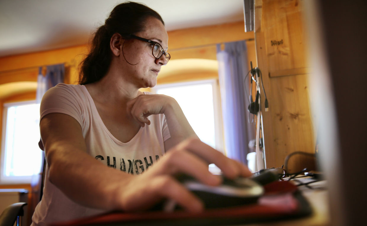 Bloggerin Ursula Prem bei der Recherche
