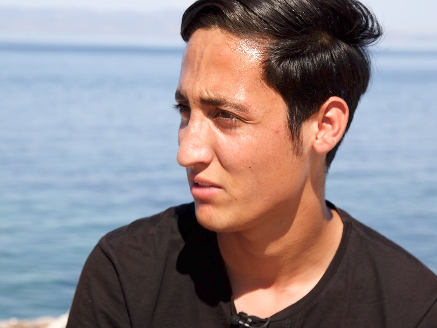 Ali kommt aus Afghanistan und lebt im Flüchtlingscamp Moria auf der Insel Lesbos.