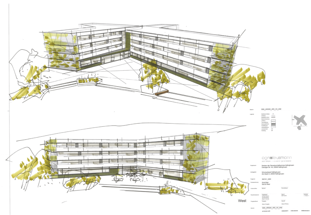 Es ist nur eine Skizze, aber ungefähr so soll der Neubau in Kellinghusen aussehen.