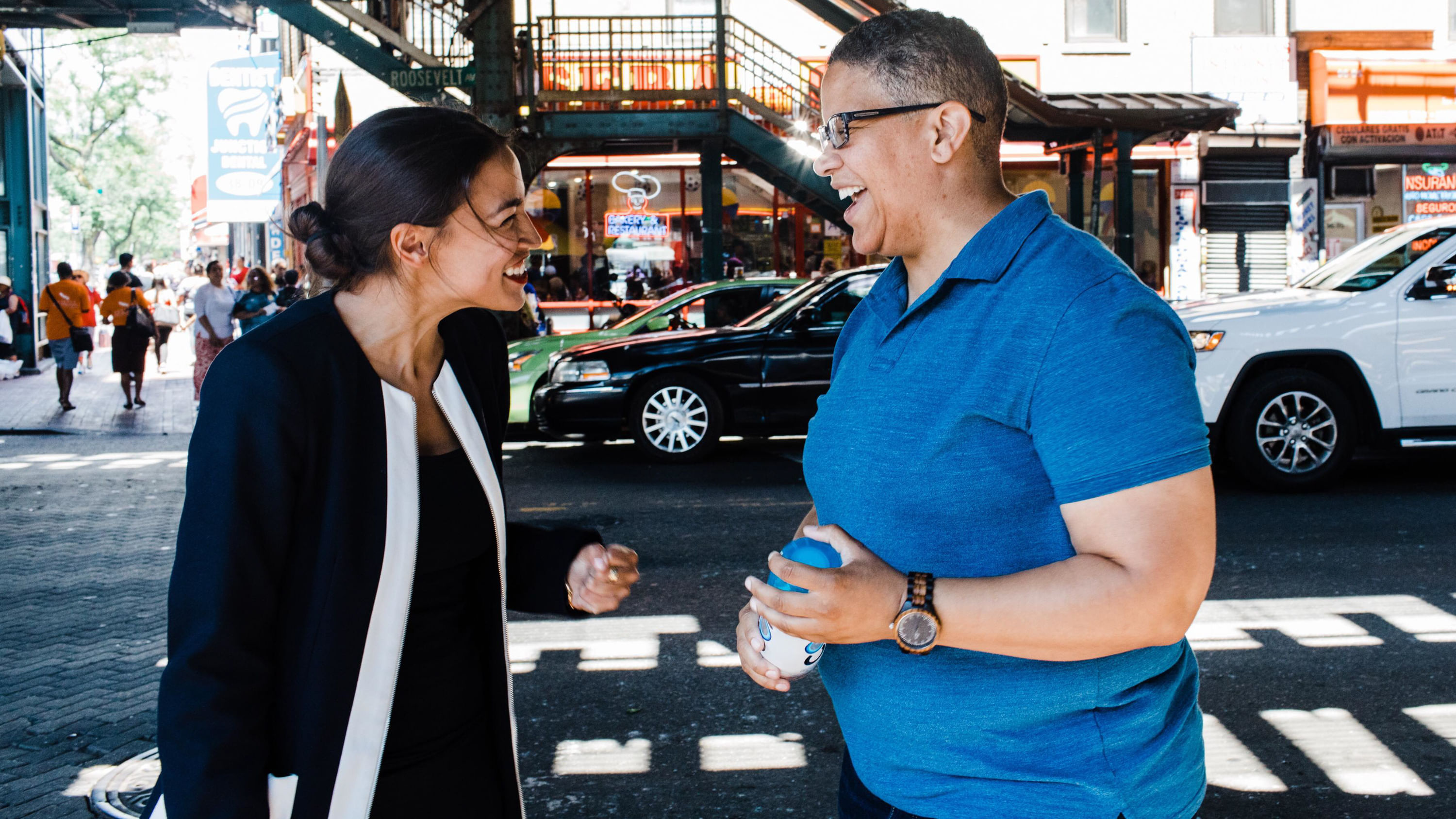 Alexandria Ocasio-Cortez und Kerri Evelyn Harris, Demokratische Partei.