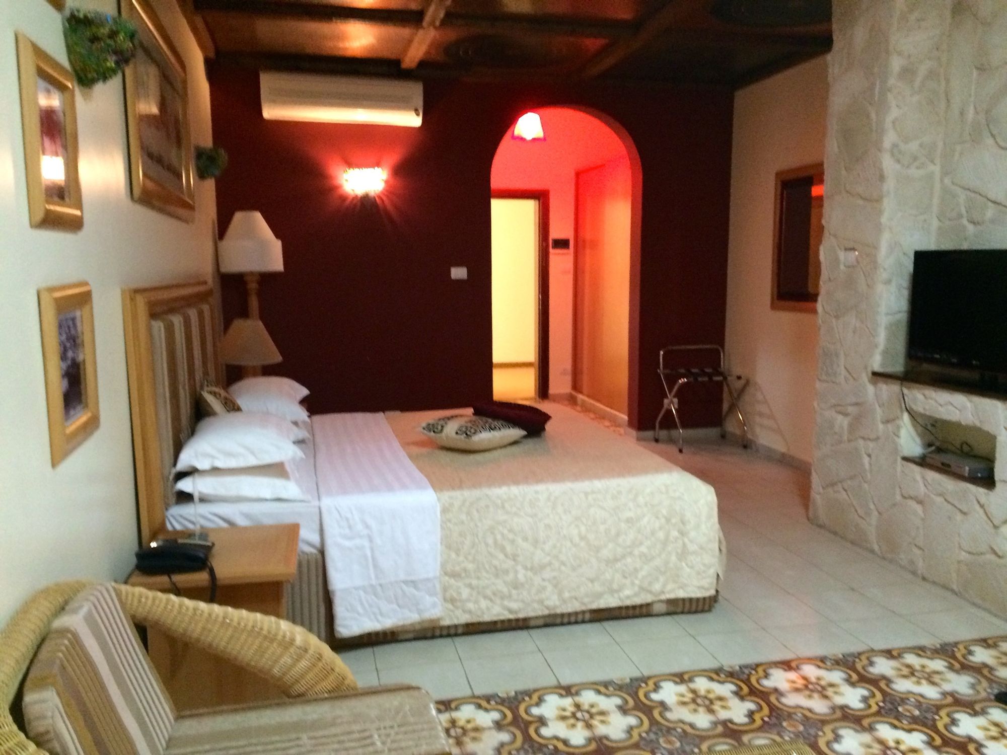 Zimmeransicht des Mathaf Hotels. Eine Übernachtung kostet 100 US-Dollar. Das können sich in Gaza nur internationale Gäste leisten. 