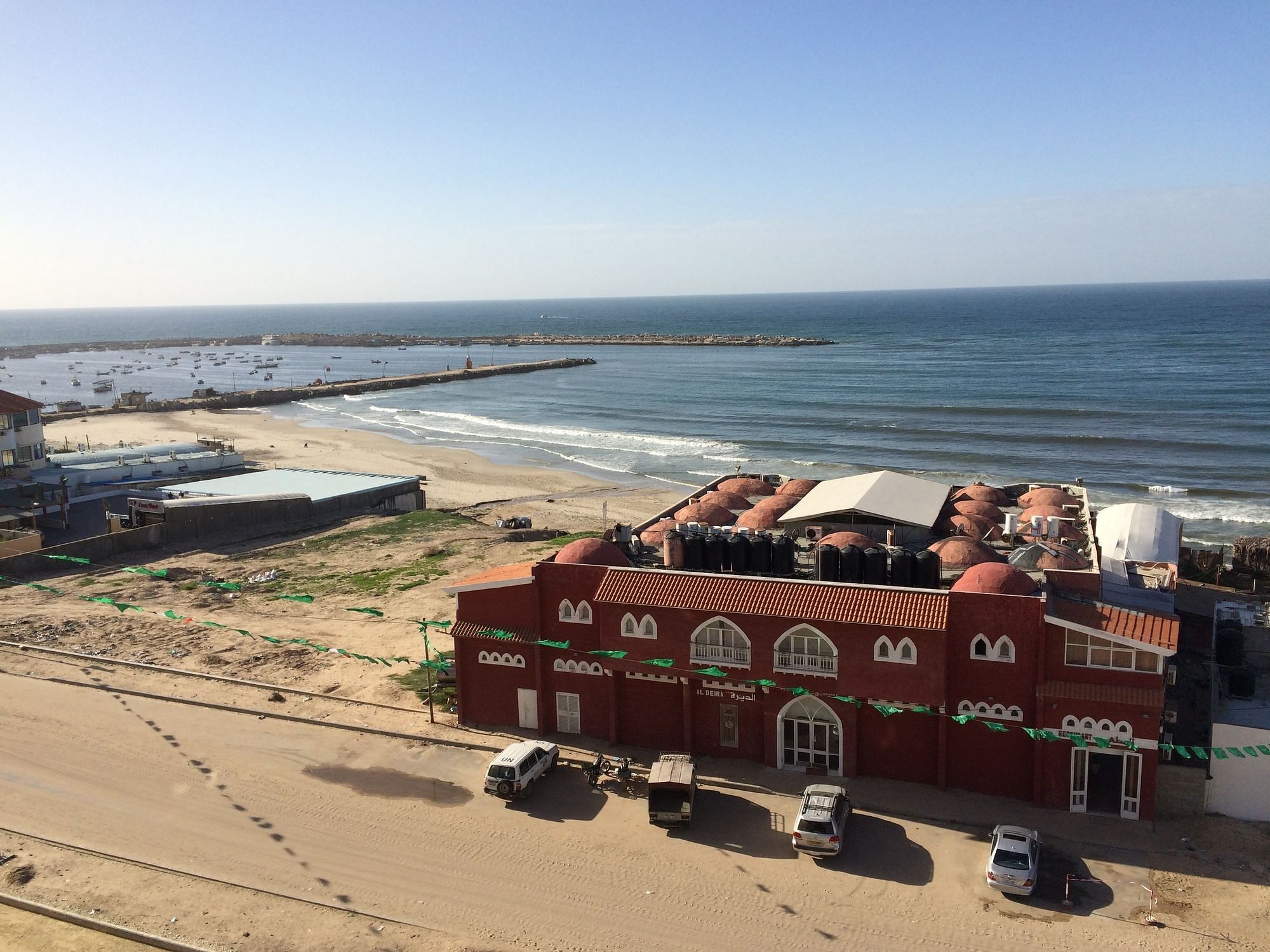 Das Deira Hotel am Strand von Gaza